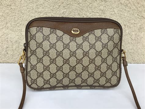 vintage gucci crossbody brown|authentic vintage Gucci.